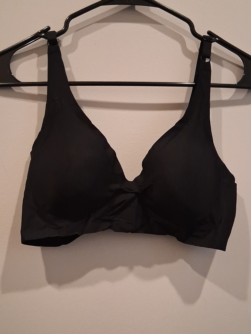 Seamless Black Wireless Comfort Bra
